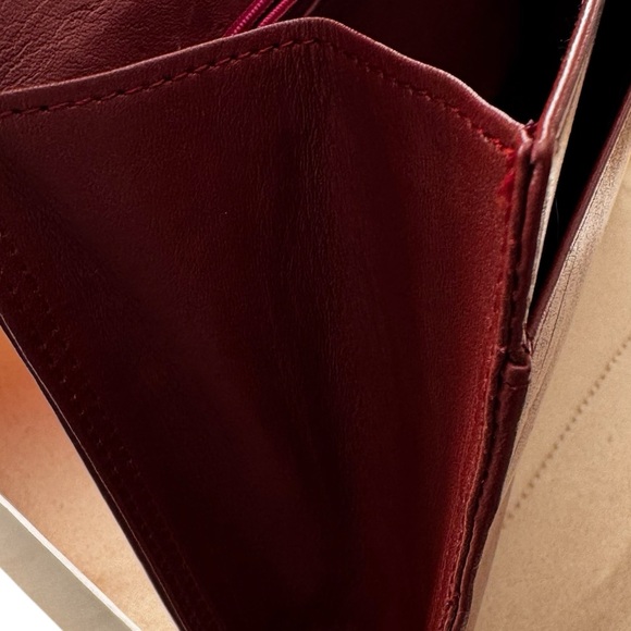 Vintage CARTIER Burgundy Leather Clutch w/ box and dust cover - Picture 3 of 6